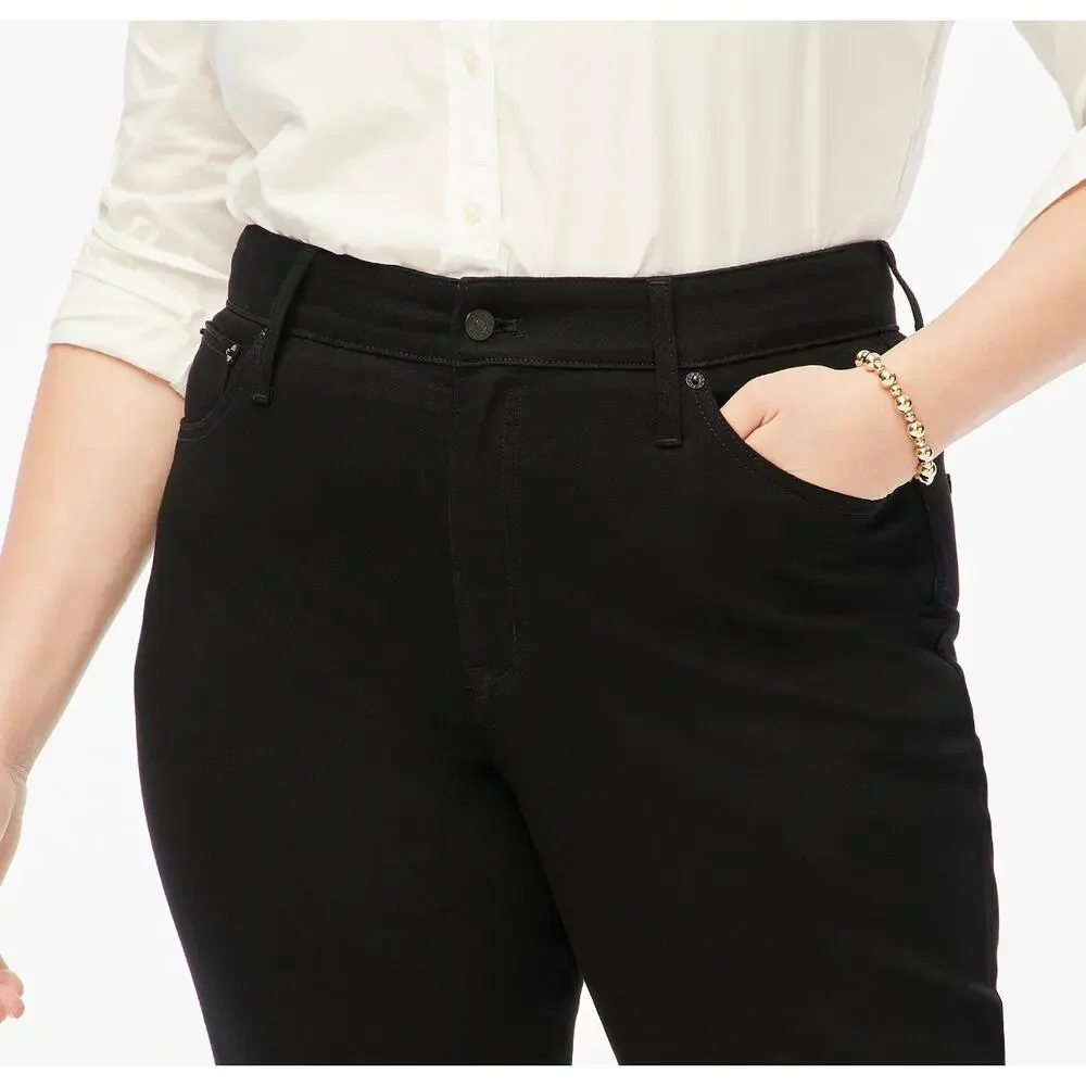 J.Crew Curvy Essential Straight Black Jean All Day Stretch Womens US 32 NWT - Picture 2 of 14